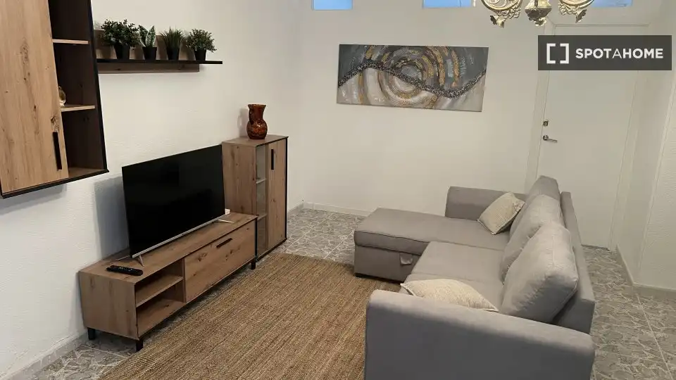 Sala de estar de Piso de alquiler en Málaga con Aire acondicionado, Calefacción y Amueblado
