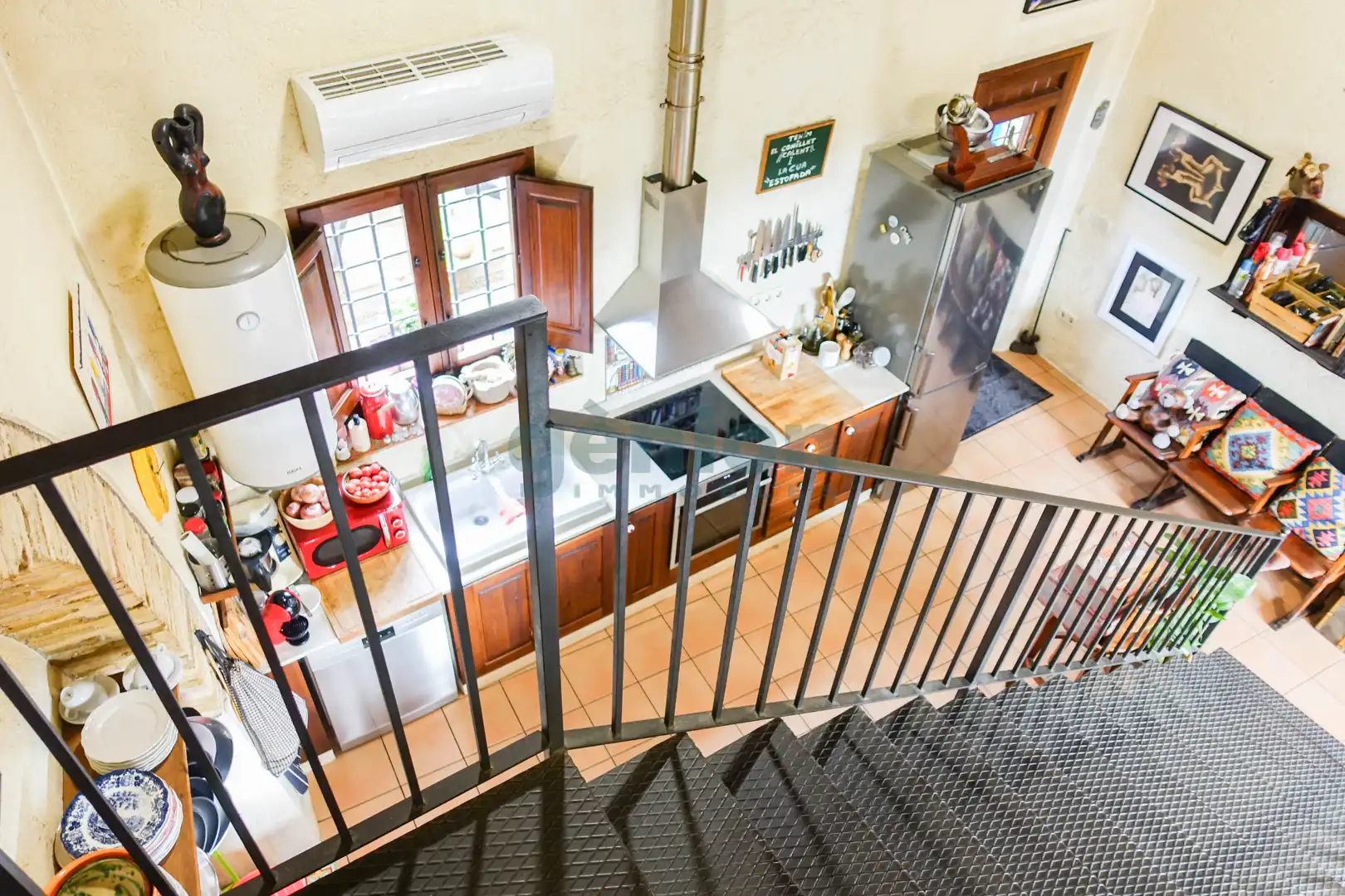 Cocina de Finca rústica en venta en Sant Miquel de Fluvià con Aire acondicionado, Calefacción y Jardín privado