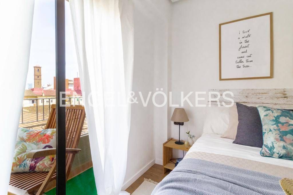 Bedroom of Apartment to rent in  Valencia Capital  with Air Conditioner, Heating and Balcony