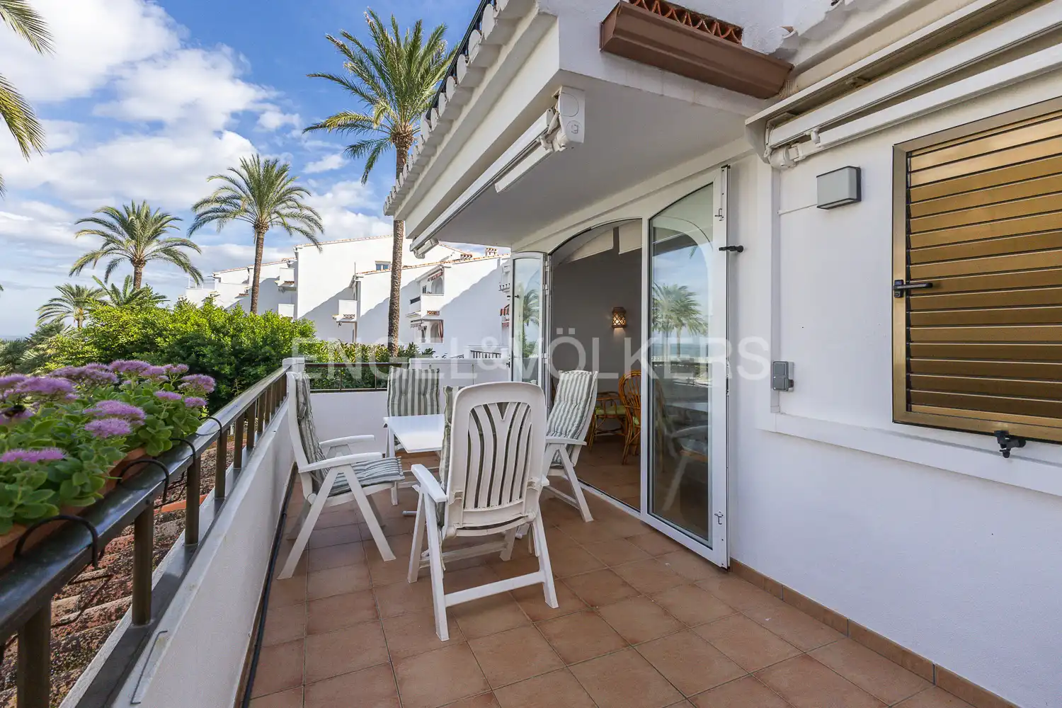 Terrace of Flat for rent in Dénia  with Air Conditioner, Heating and Terrace