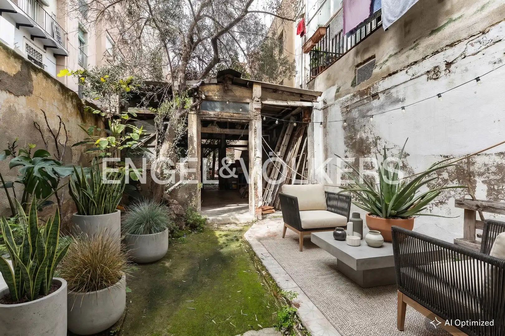 Terrasse von Wohnung zum Verkauf in Barcelona mit Heizung und Privatgarten