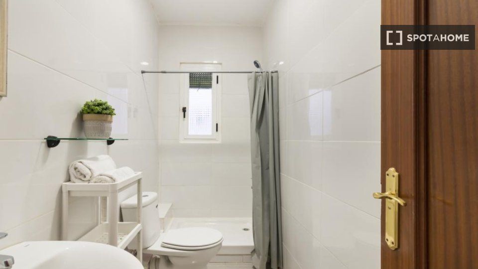Bathroom of Flat to rent in  Madrid Capital  with Air Conditioner, Heating and Furnished