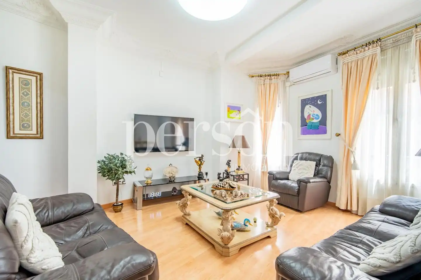 Sala de estar de Piso en venta en Valencia con Aire acondicionado y Parquet