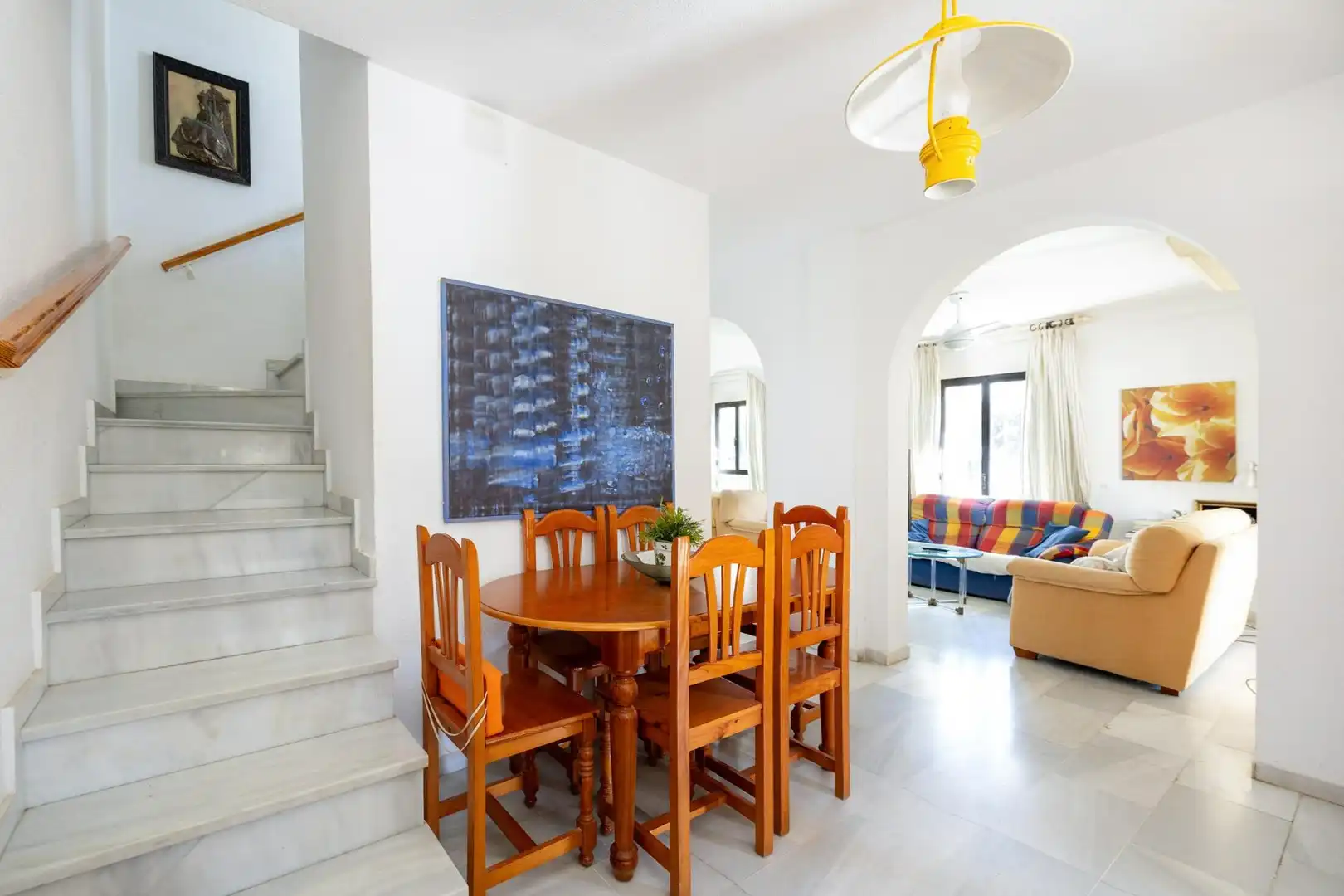 Esszimmer von Einfamilien-Reihenhaus zum Verkauf in Motril mit Klimaanlage, Möbliert und Balkon