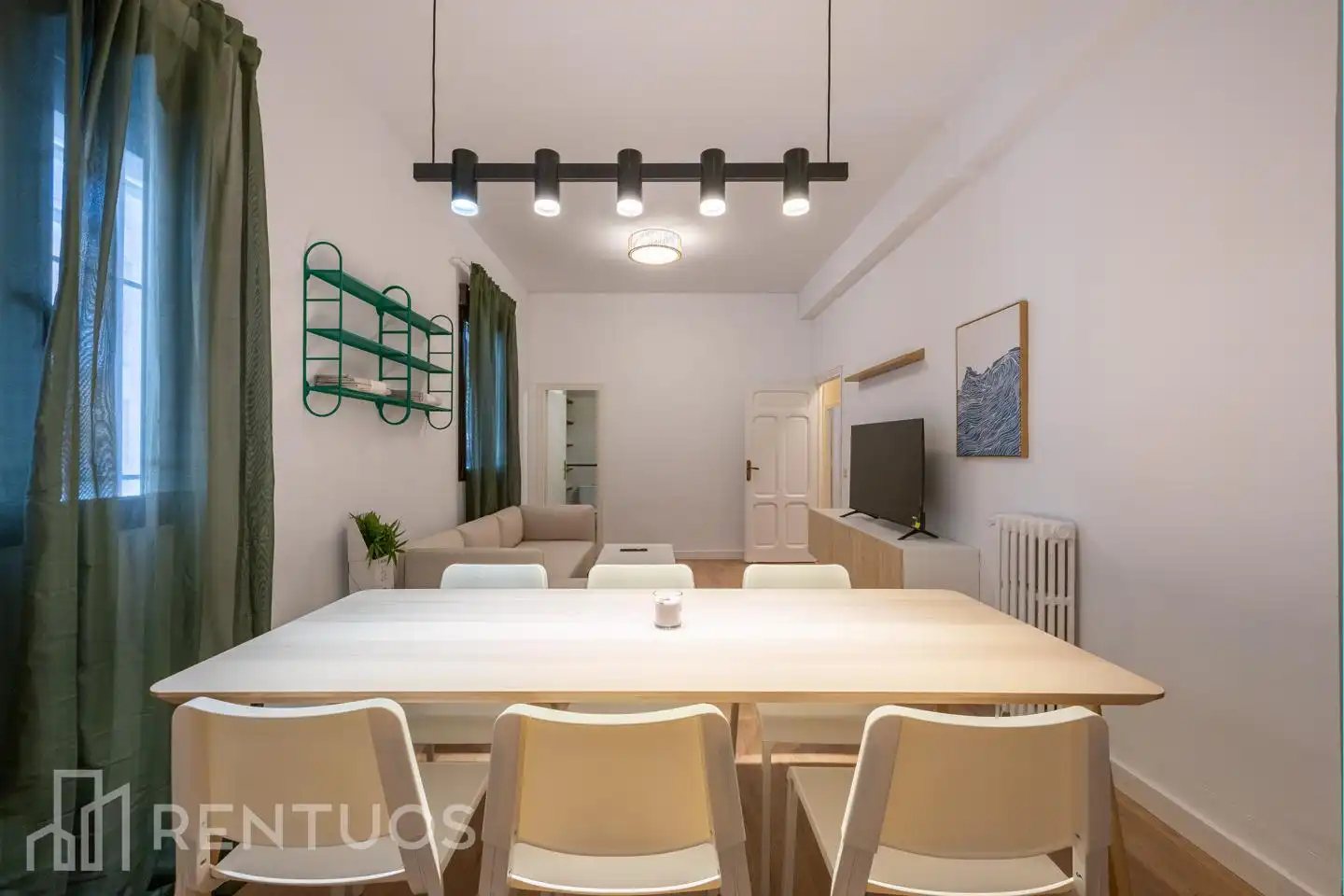 Esszimmer von Erdgeschoss zur Miete in Madrid mit Heizung, Parkett und Möbliert