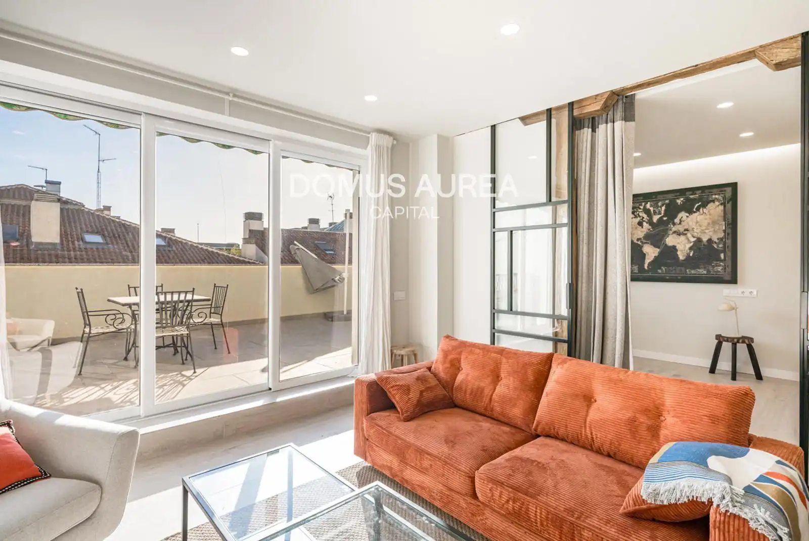 Living room of Attic for rent in Madrid  with Air Conditioner, Heating and Terrace