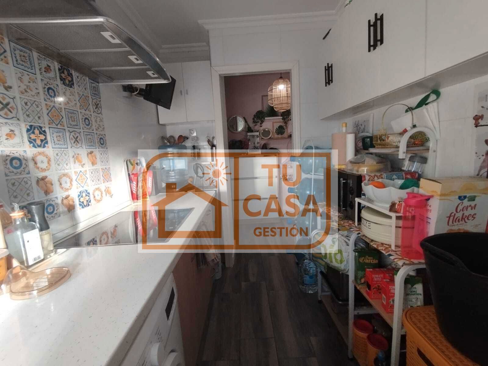 Kitchen of Flat to rent in Cáceres Capital  with Air Conditioner, Heating and Furnished