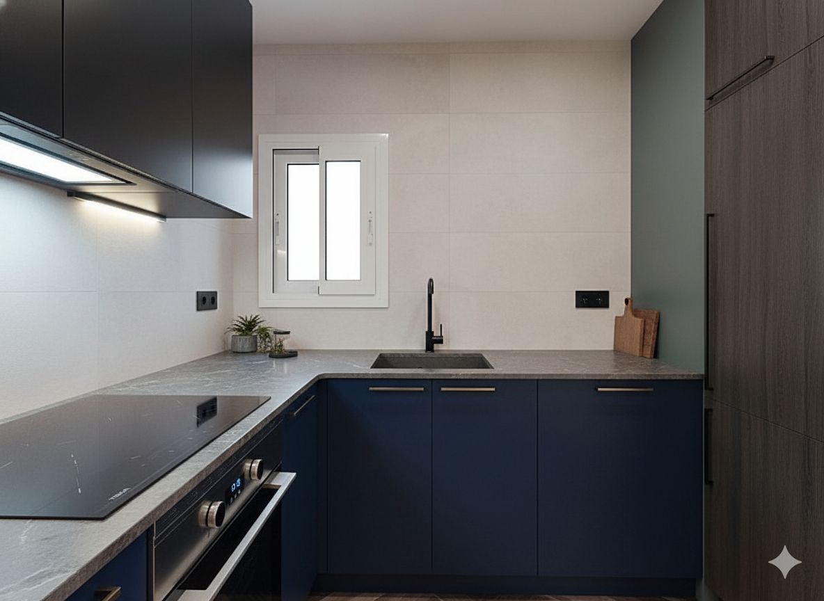 Kitchen of Attic for sale in  Barcelona Capital  with Air Conditioner, Heating and Terrace