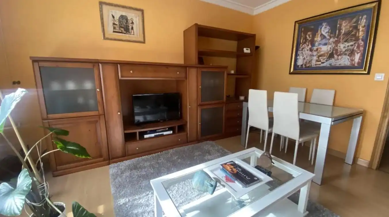 Sala d'estar de Pis de lloguer en Ourense Capital  amb Calefacció, Moblat i Balcó