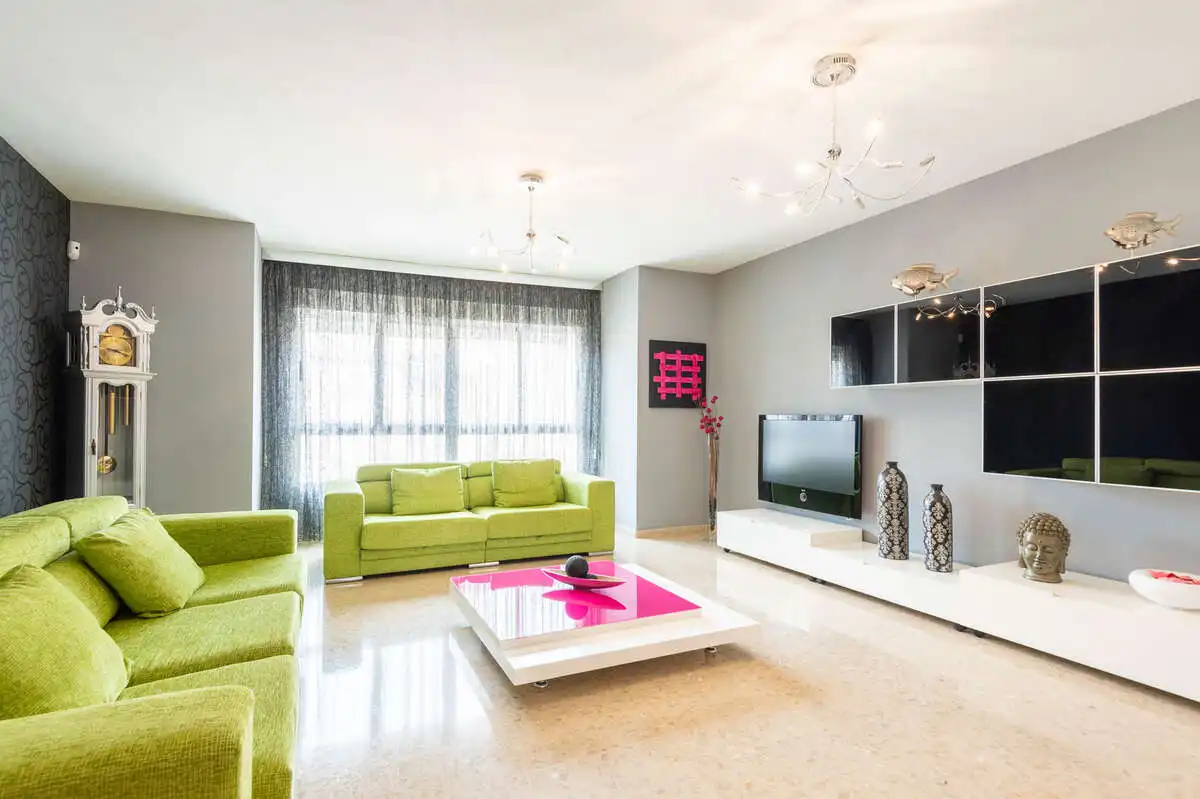Sala de estar de Casa adosada en venta en Les Alqueries / Alquerías del Niño Perdido con Aire acondicionado, Calefacción y Jardín privado