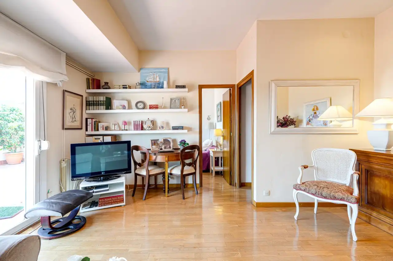Sala d'estar de Àtic en venda en Barcelona amb Aire condicionat, Calefacció i Terrassa
