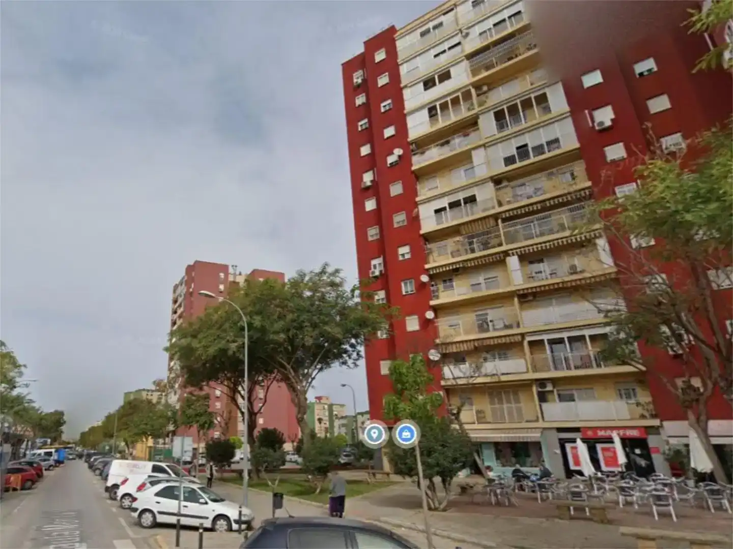 Außenansicht von Wohnung zur untervermieten in Montequinto mit Klimaanlage, Privatgarten und Parkett