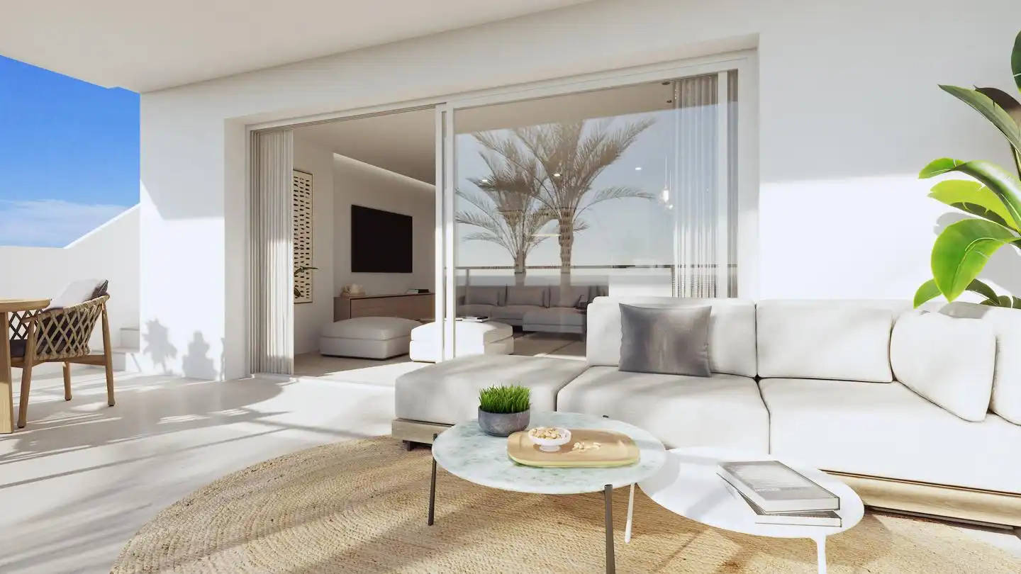 Wohnzimmer von Erdgeschoss zum Verkauf in Finestrat mit Klimaanlage und Terrasse