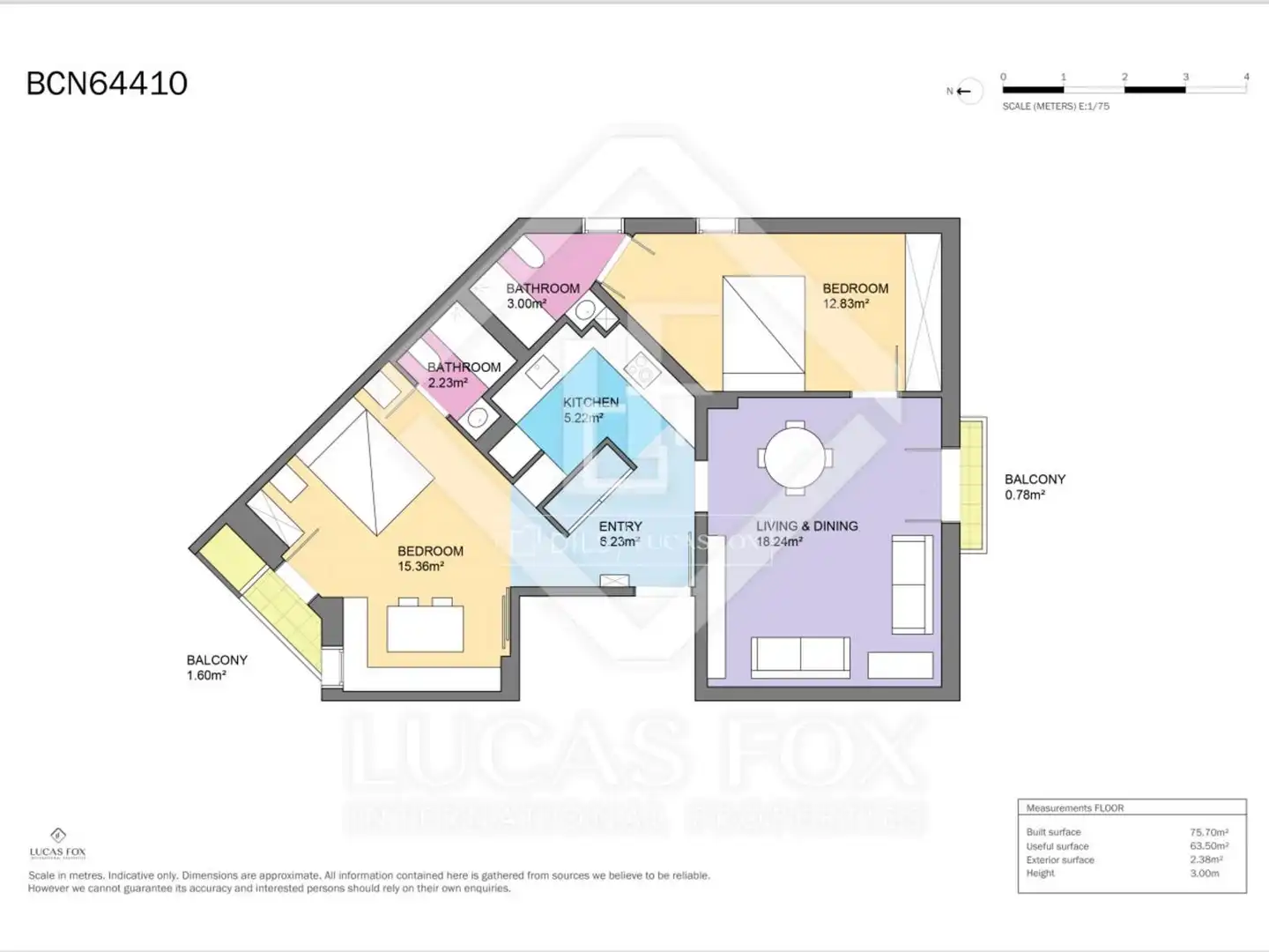 Flat for sale in Barcelona  with Air Conditioner, Heating and Parquet flooring