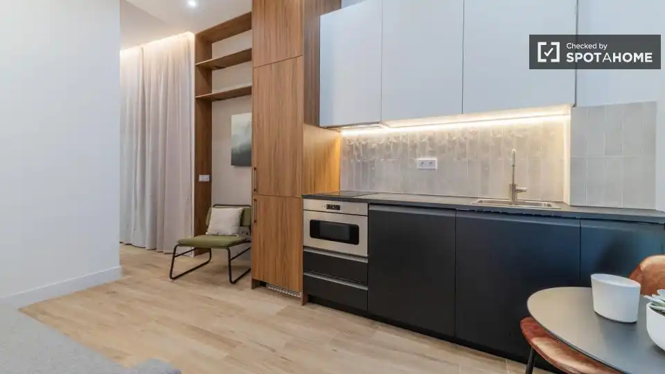 Kitchen of Flat for rent in Madrid  with Air Conditioner, Heating and Furnished