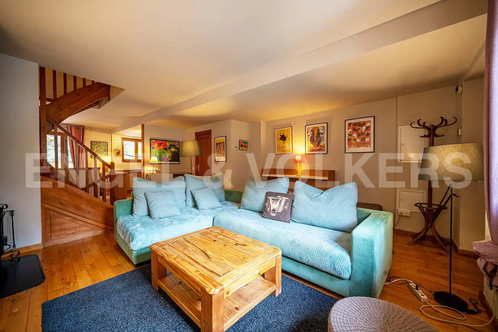 Sala d'estar de Casa adosada en venda en Bossòst amb Calefacció, Parquet i Terrassa