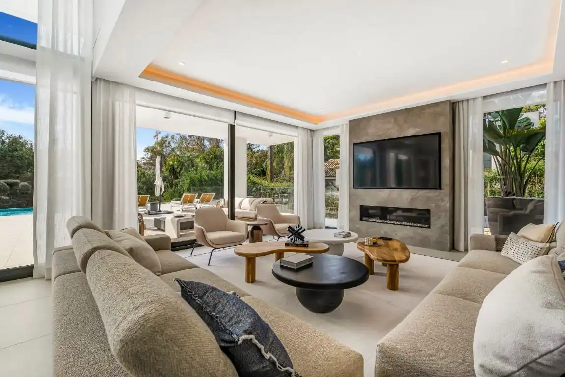 Living room of Houses for sale in Marbella  with Air Conditioner, Heating and Private garden