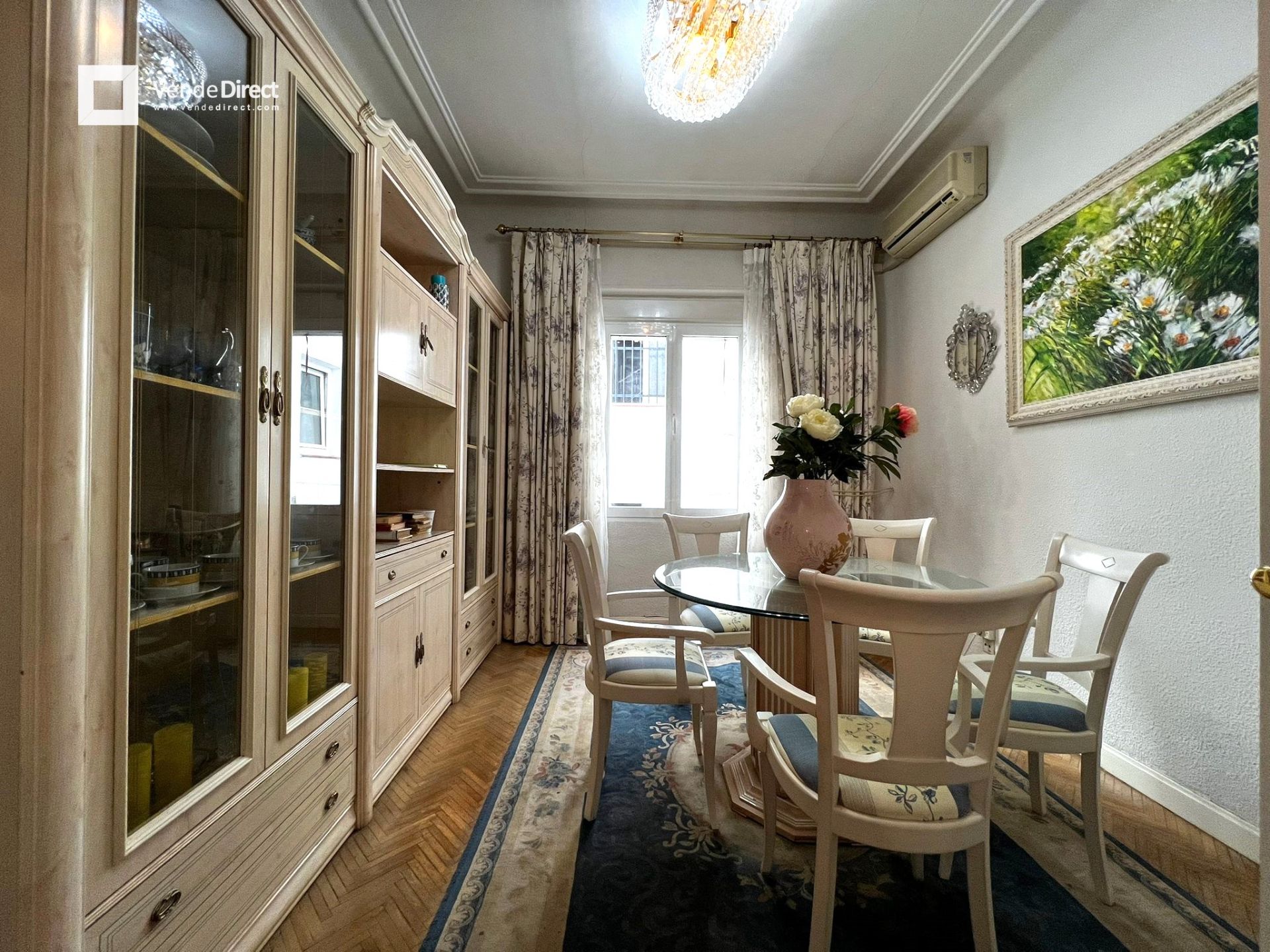 Comedor de Piso de alquiler en  Madrid Capital con Aire acondicionado, Calefacción y Parquet
