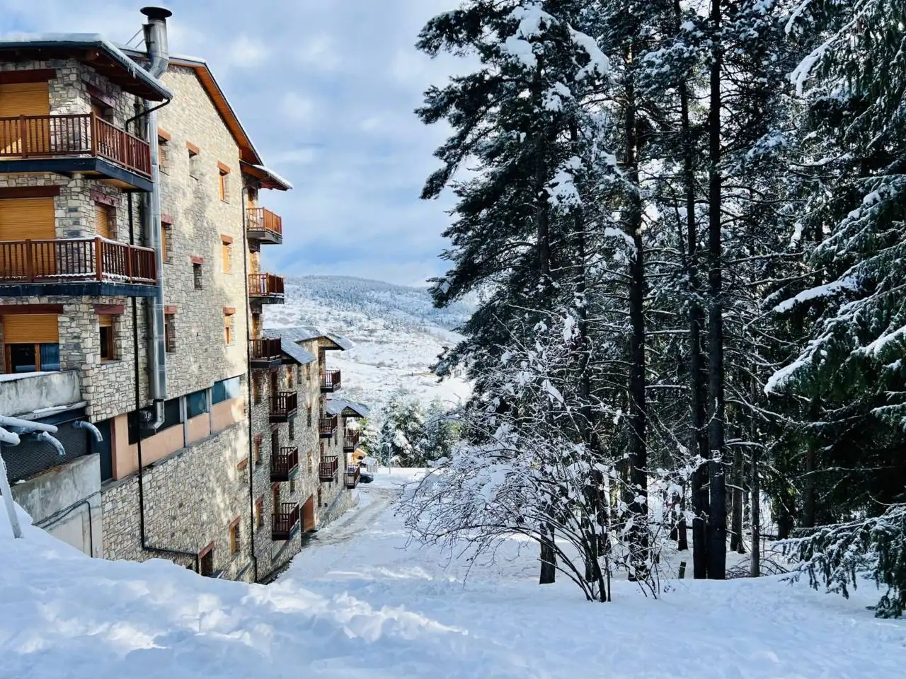 Vista exterior de Apartamento de alquiler en Alp con Calefacción, Terraza y Amueblado