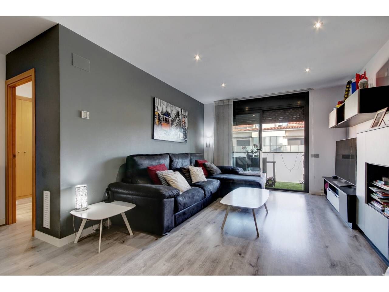 Sala de estar de Piso en venta en Castelldefels con Aire acondicionado, Calefacción y Parquet