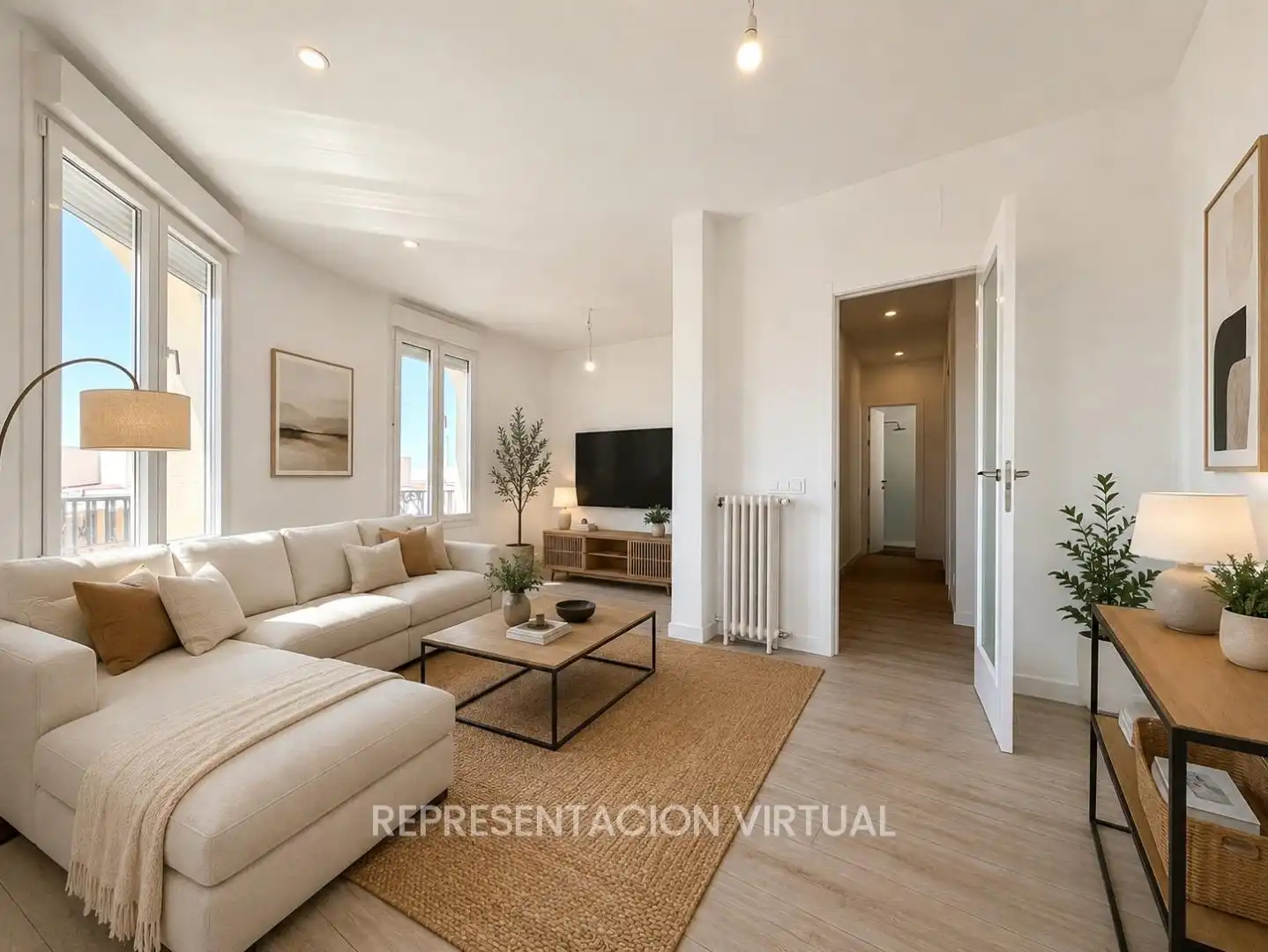 Living room of Attic for sale in Madrid  with Heating, Terrace and Alarm