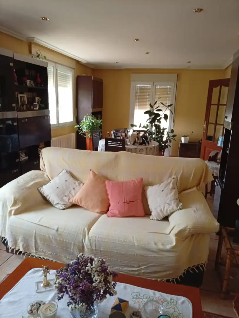 Sala d'estar de Casa o xalet en venda en Ourense Capital  amb Calefacció, Jardí privat i Parquet