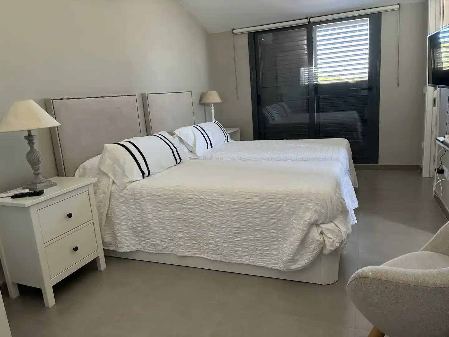 Schlafzimmer von Wohnung zur Miete in Jávea / Xàbia mit Klimaanlage, Terrasse und Schwimmbad