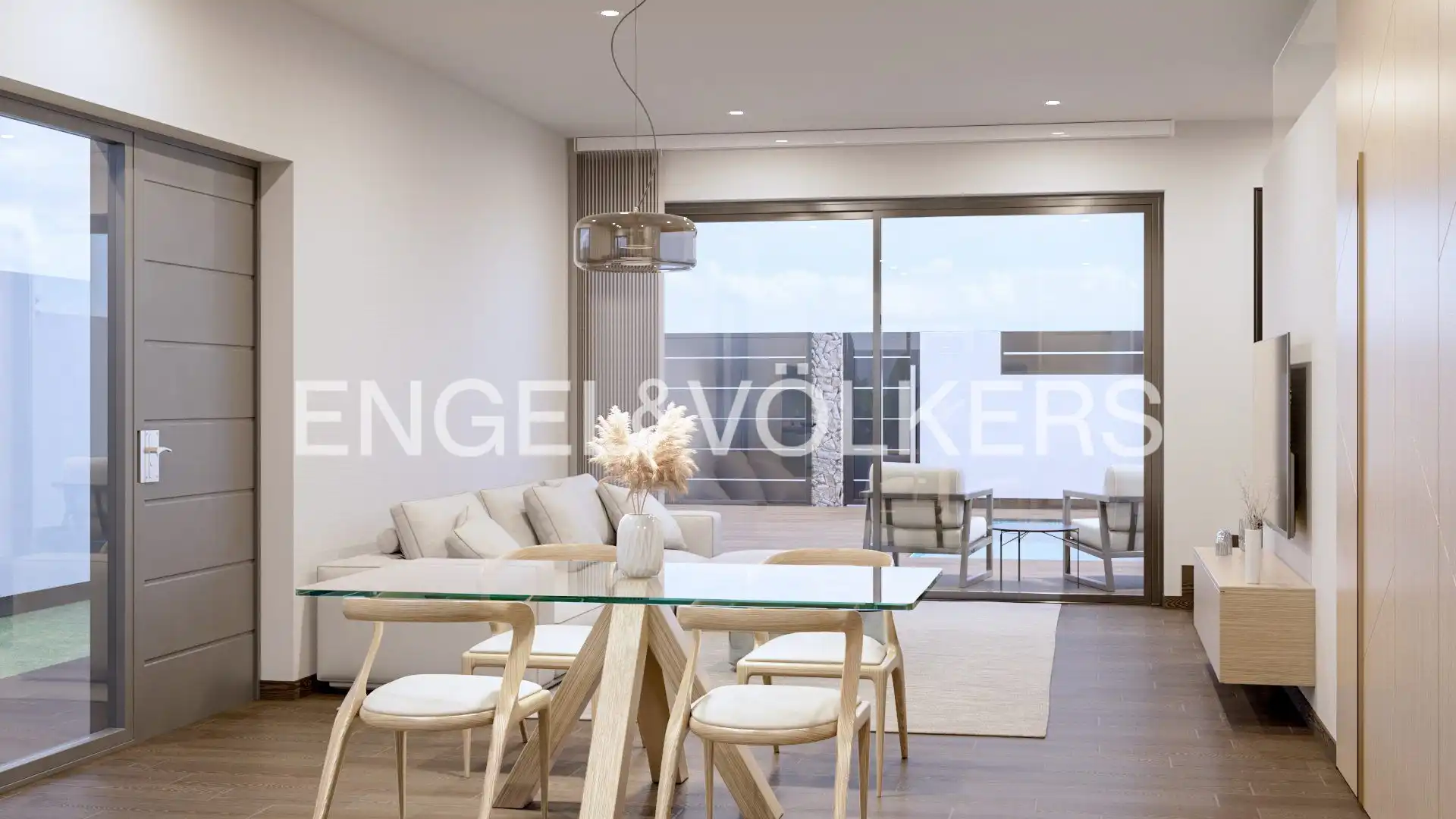 Wohnzimmer von Haus oder Chalet zum Verkauf in San Pedro del Pinatar mit Klimaanlage, Heizung und Privatgarten