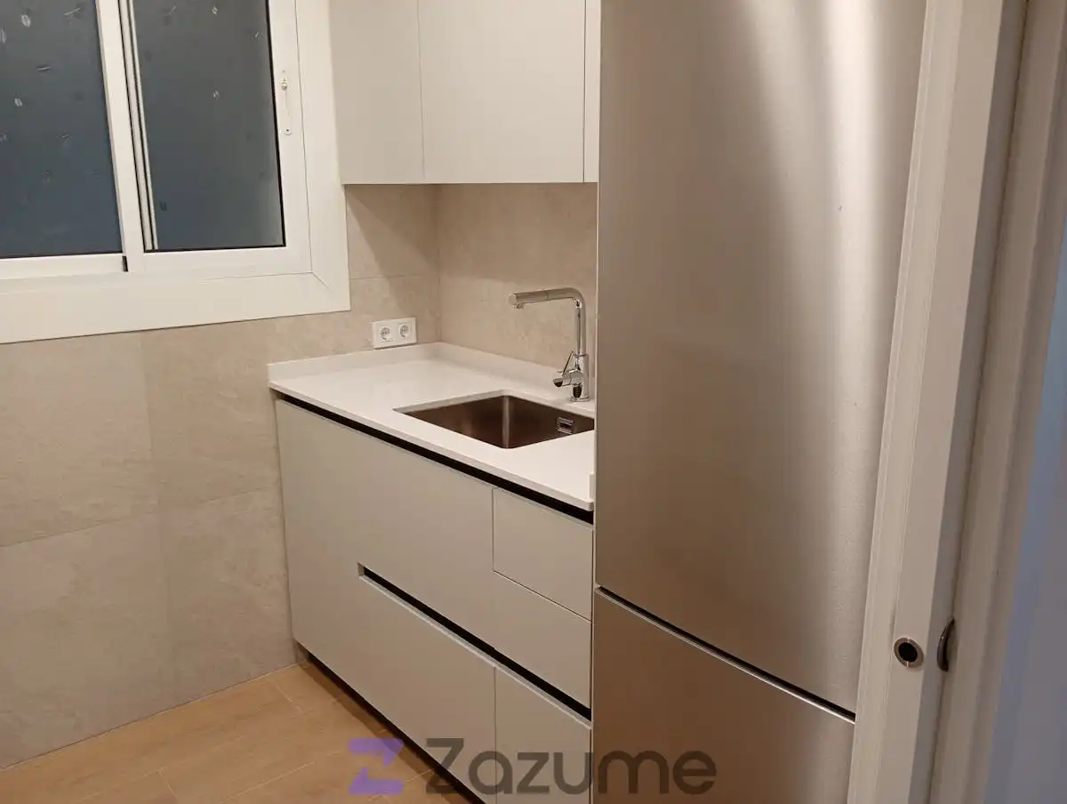 Küche von Wohnung zur Miete in Barcelona mit Klimaanlage, Heizung und Parkett