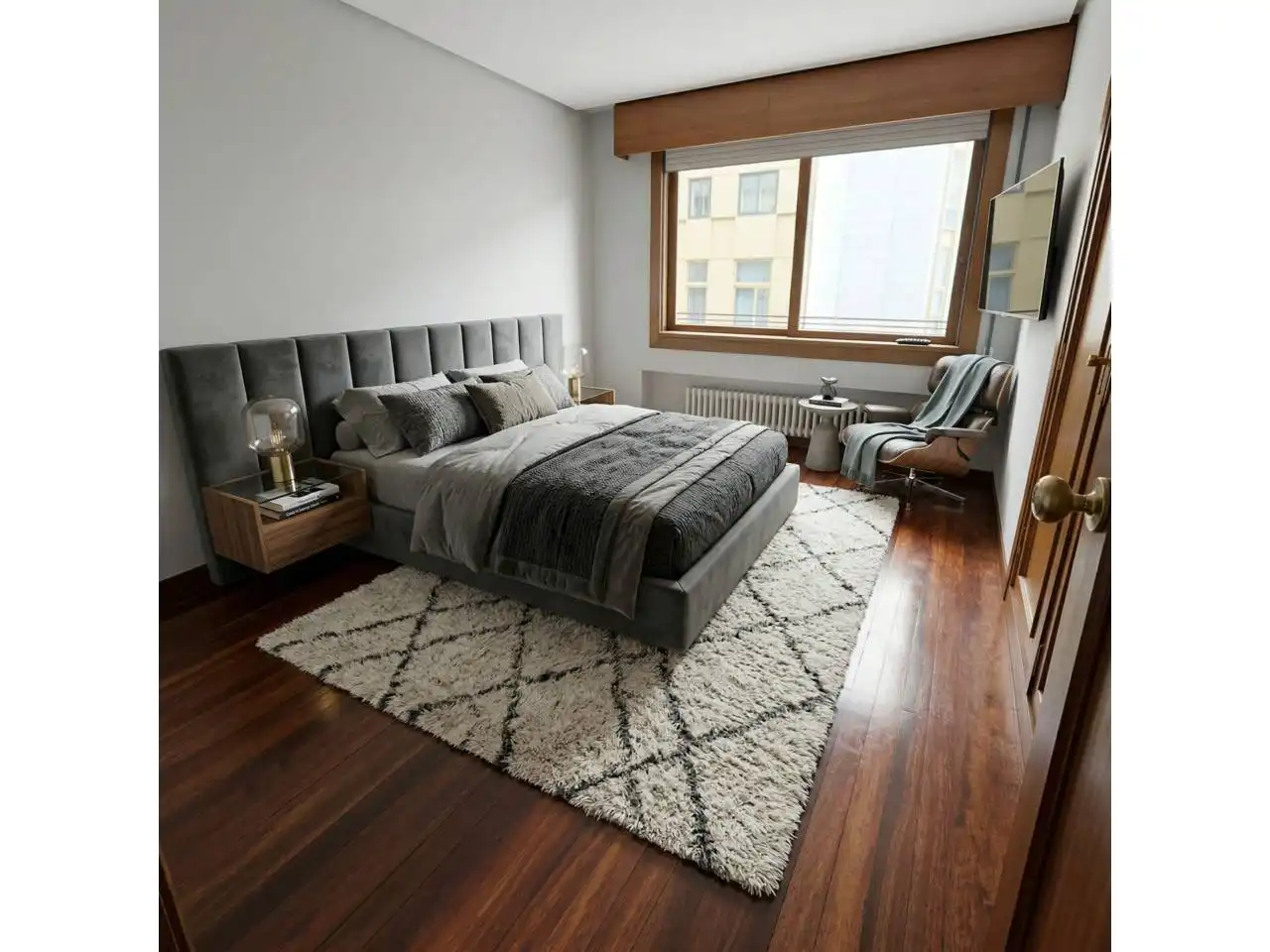 Schlafzimmer von Wohnung zum Verkauf in Ourense Capital  mit Heizung, Parkett und Abstellraum