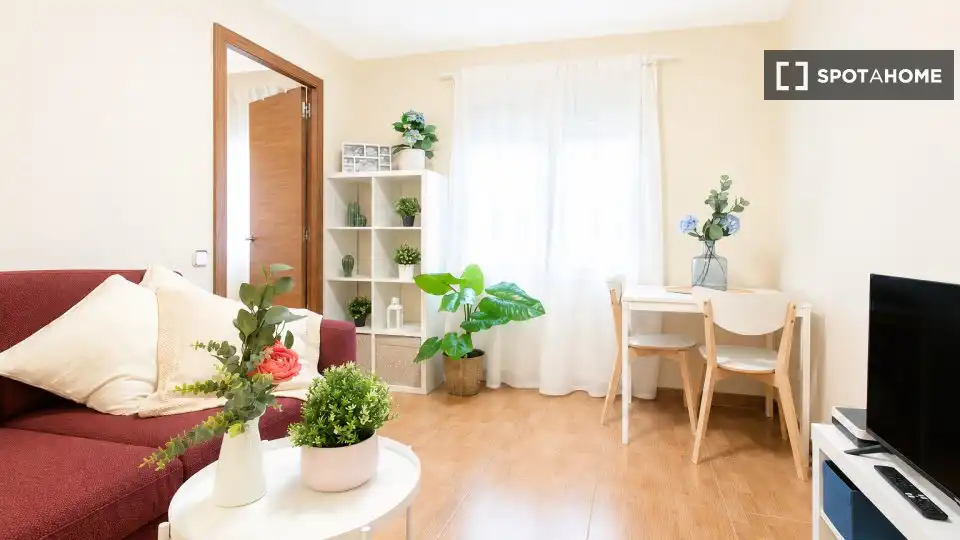Wohnzimmer von Wohnung zur Miete in L'Hospitalet de Llobregat mit Klimaanlage, Heizung und Möbliert