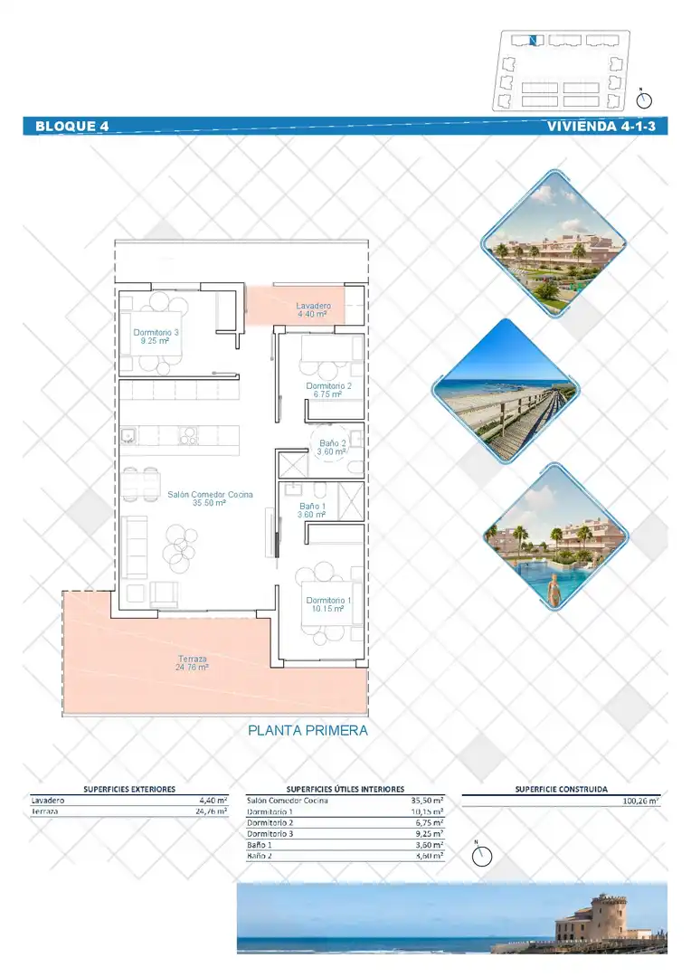 Apartamento con terraza en venta en Pilar de la Horadada ciudad, imagen 46