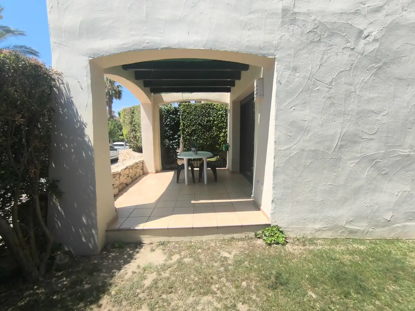 Terrasse von Einfamilien-Reihenhaus zum Verkauf in San Javier mit Heizung, Privatgarten und Schwimmbad