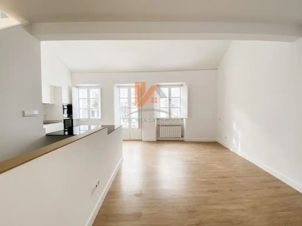 Sala de estar de Casa adosada en venta en Santiago de Compostela  con Balcón