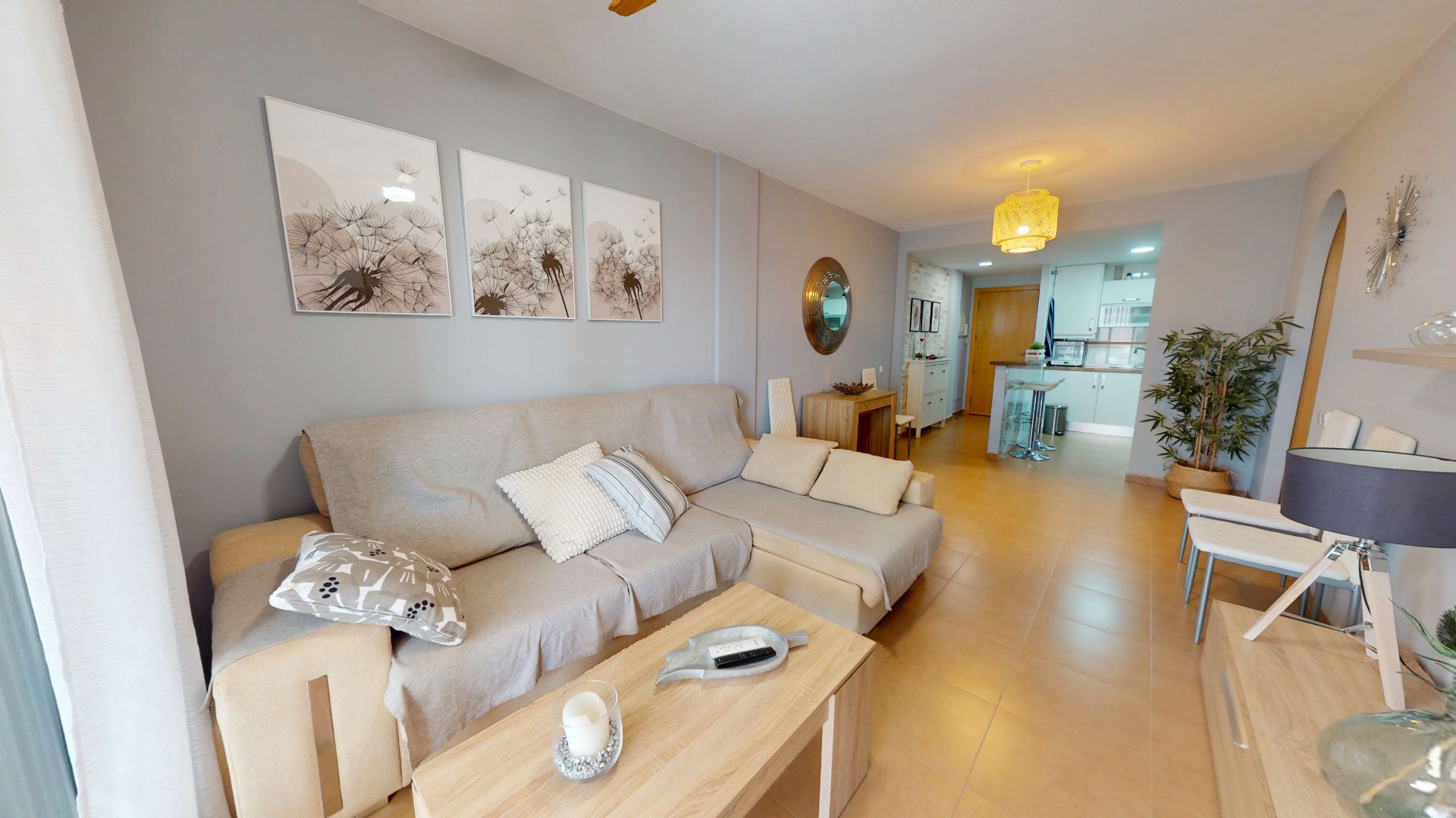 Sala de estar de Piso en venta en Sax con Aire acondicionado, Terraza y Piscina