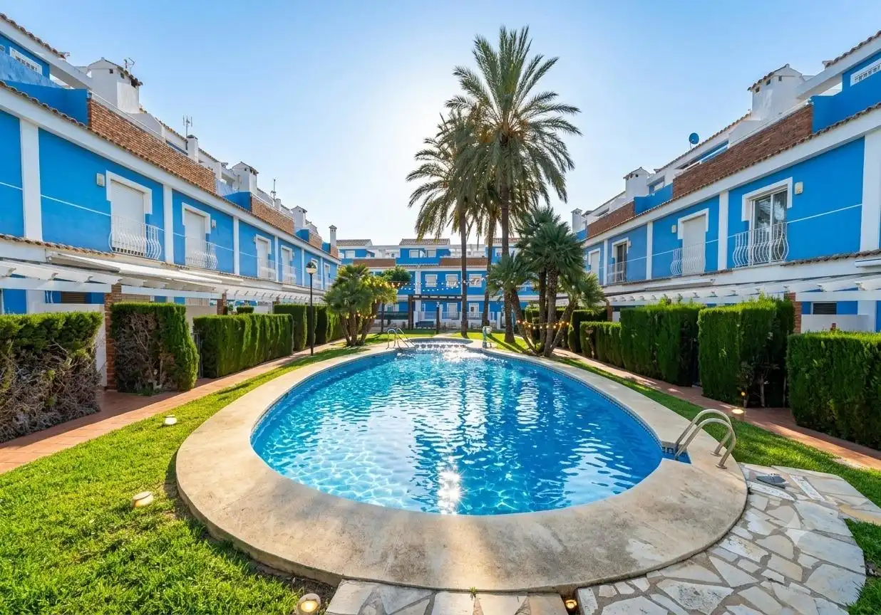 Exterior view of Detached homes for rent in Els Poblets  with Air Conditioner, Heating and Private garden