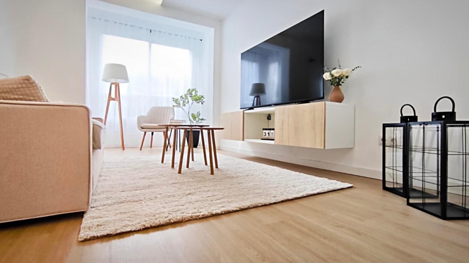 Living room of Flat for sale in  Palma de Mallorca  with Air Conditioner and Parquet flooring