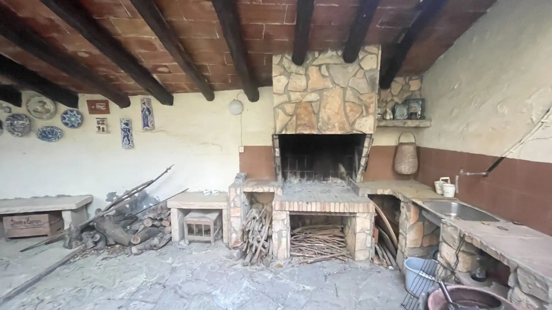 Cocina de Finca rústica en venta en Vallbona de Les Monges con Calefacción, Jardín privado y Trastero