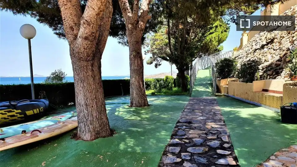 Terrace of Apartments for share in La Manga del Mar Menor  with Air Conditioner, Terrace and Furnished