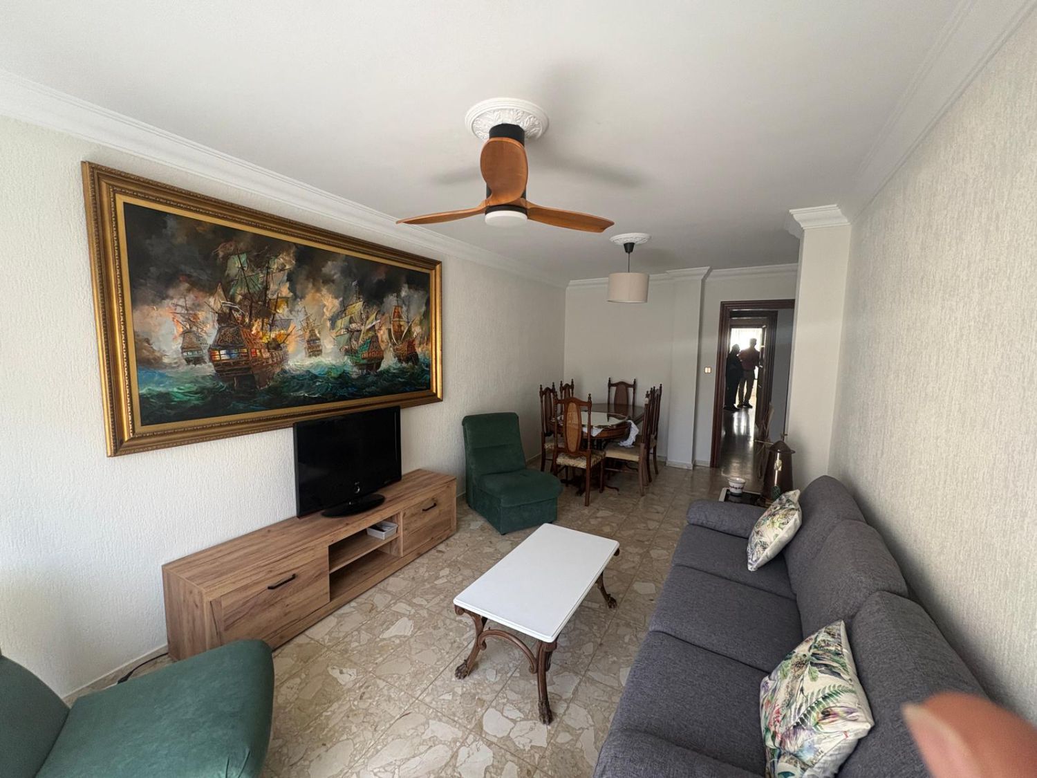 Sala d'estar de Pis de lloguer en  Huelva Capital amb Moblat i Balcó