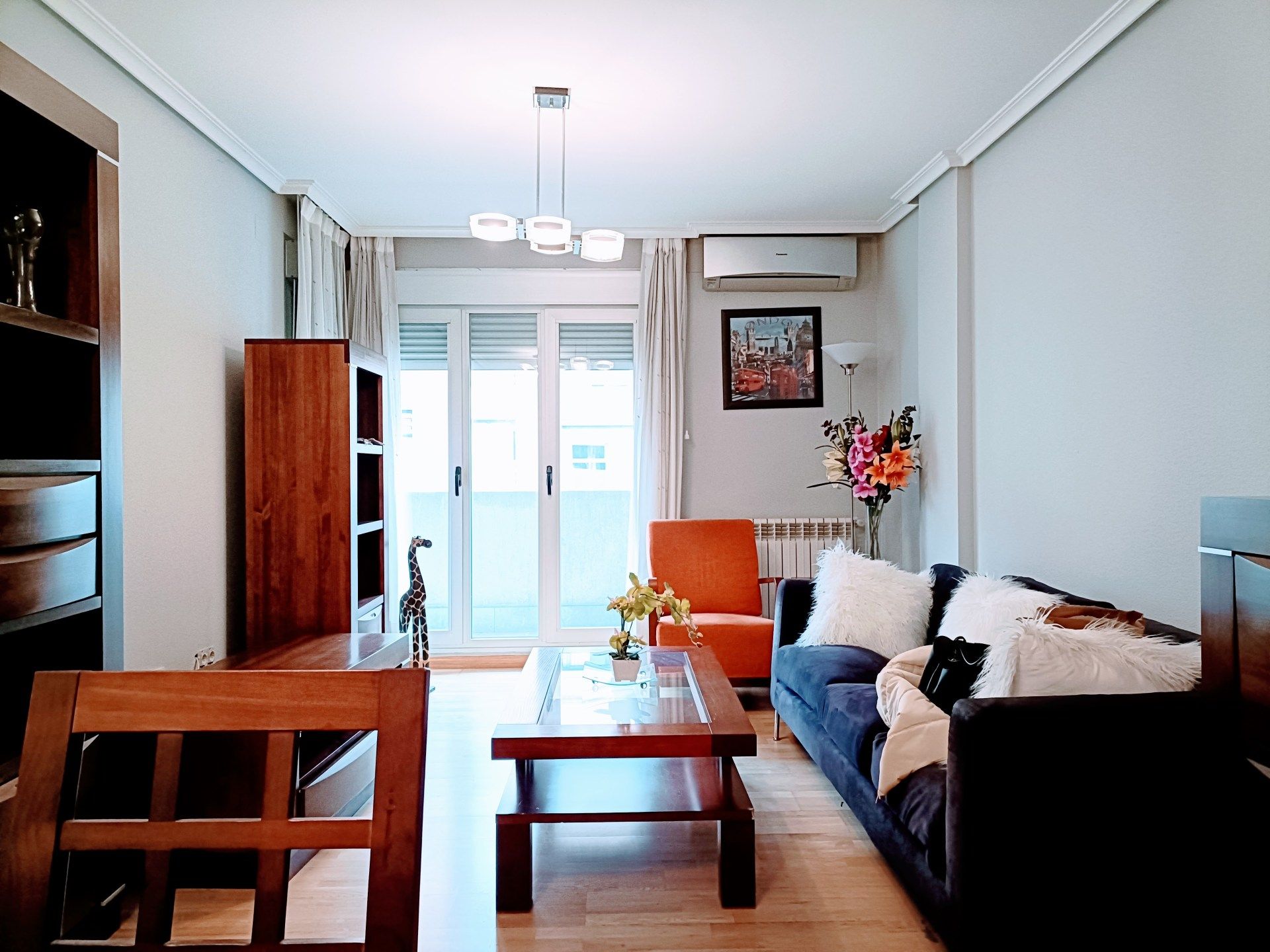 Wohnzimmer von Wohnung zur Miete in  Madrid Capital mit Klimaanlage, Heizung und Terrasse