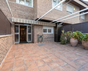 Exterior view of Single-family semi-detached for sale in  Madrid Capital  with Air Conditioner, Heating and Private garden