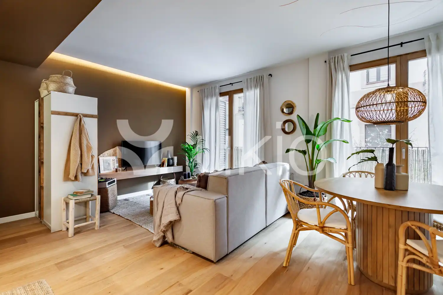 Sala d'estar de Apartament de lloguer en Barcelona amb Aire condicionat, Calefacció i Moblat