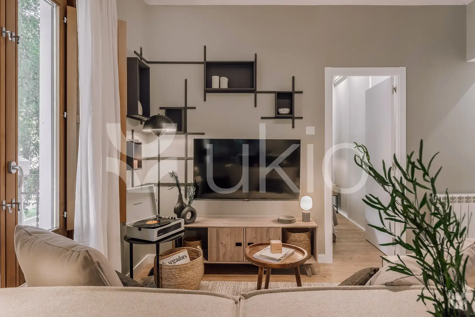 Sala d'estar de Apartament de lloguer en Madrid amb Aire condicionat, Calefacció i Moblat