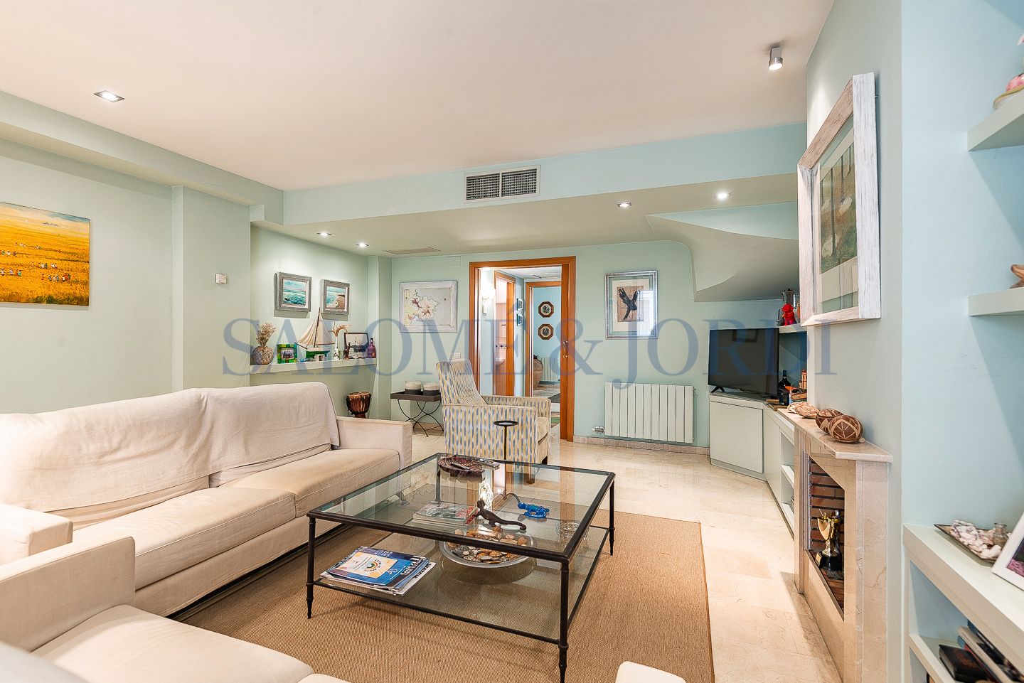 Living room of Single-family semi-detached for sale in Vilassar de Mar  with Heating, Private garden and Parquet flooring