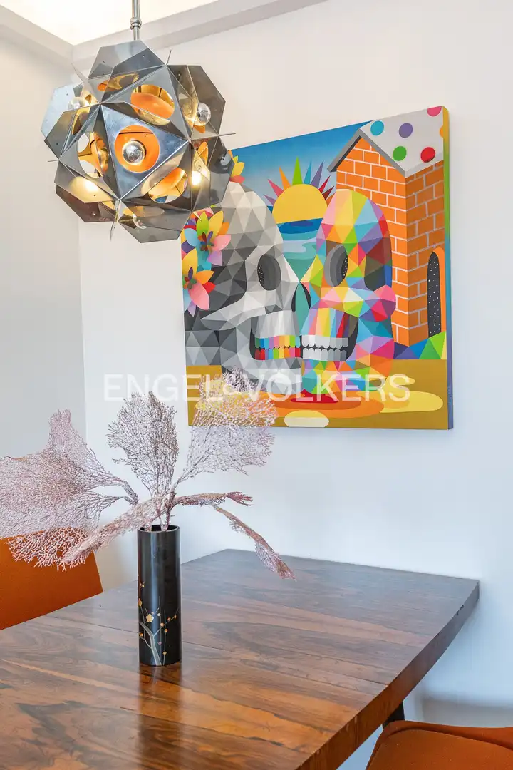 Living room of Attic for sale in Sant Cugat del Vallès  with Heating, Parquet flooring and Swimming Pool