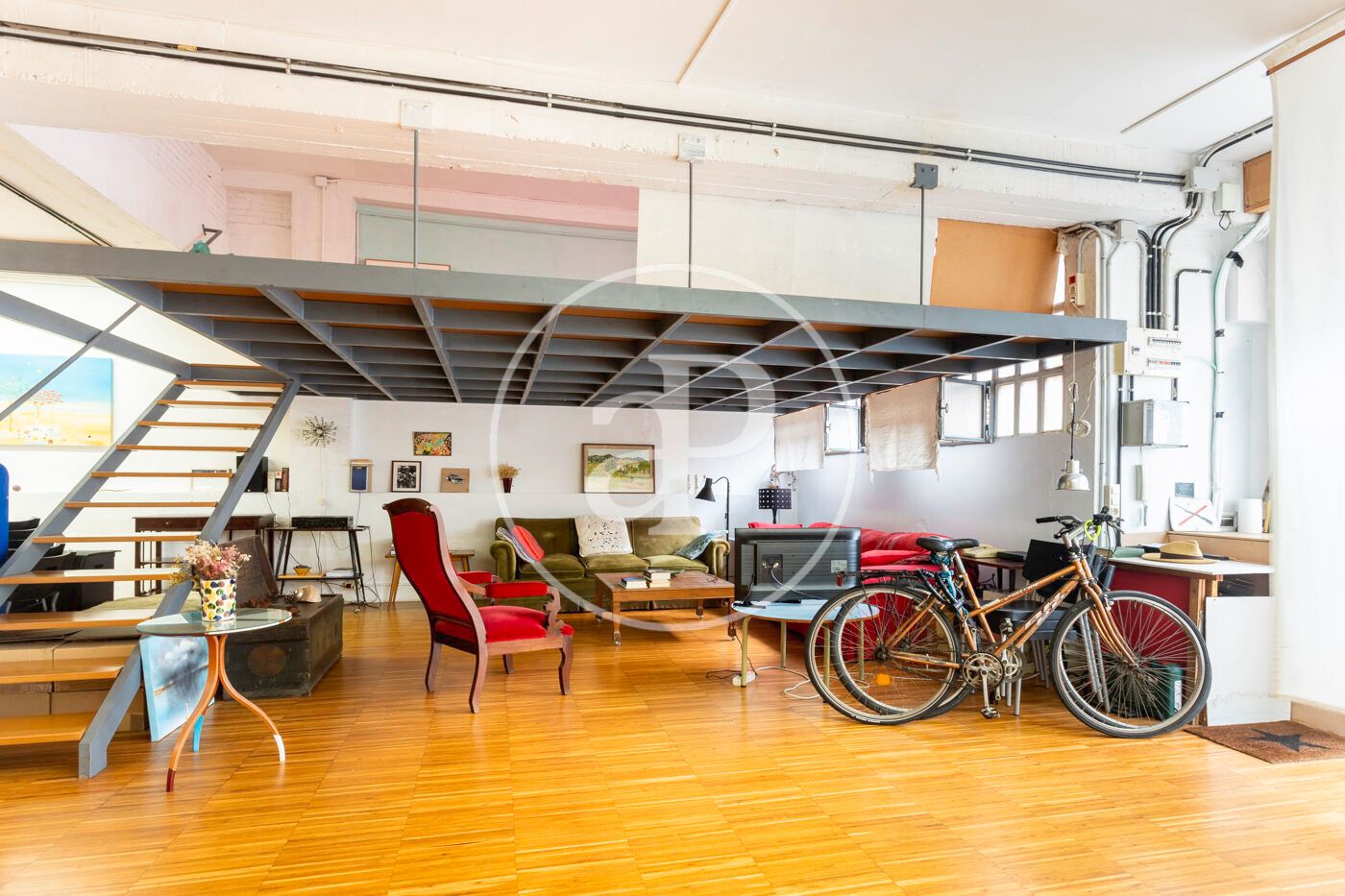 Sala de estar de Piso de alquiler en  Barcelona Capital con Aire acondicionado, Calefacción y Amueblado