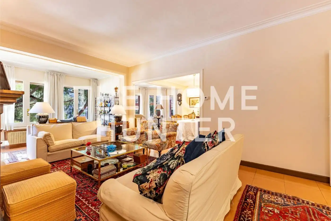 Sala de estar de Piso en venta en Barcelona con Calefacción, Jardín privado y Terraza