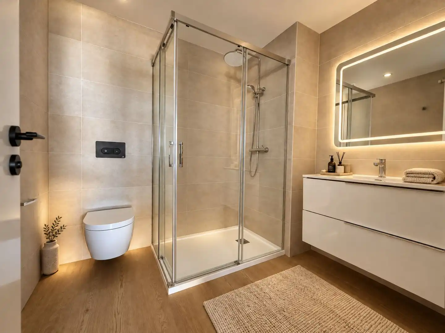 Baño de Apartamento de alquiler en Moncofa con Aire acondicionado, Terraza y Trastero