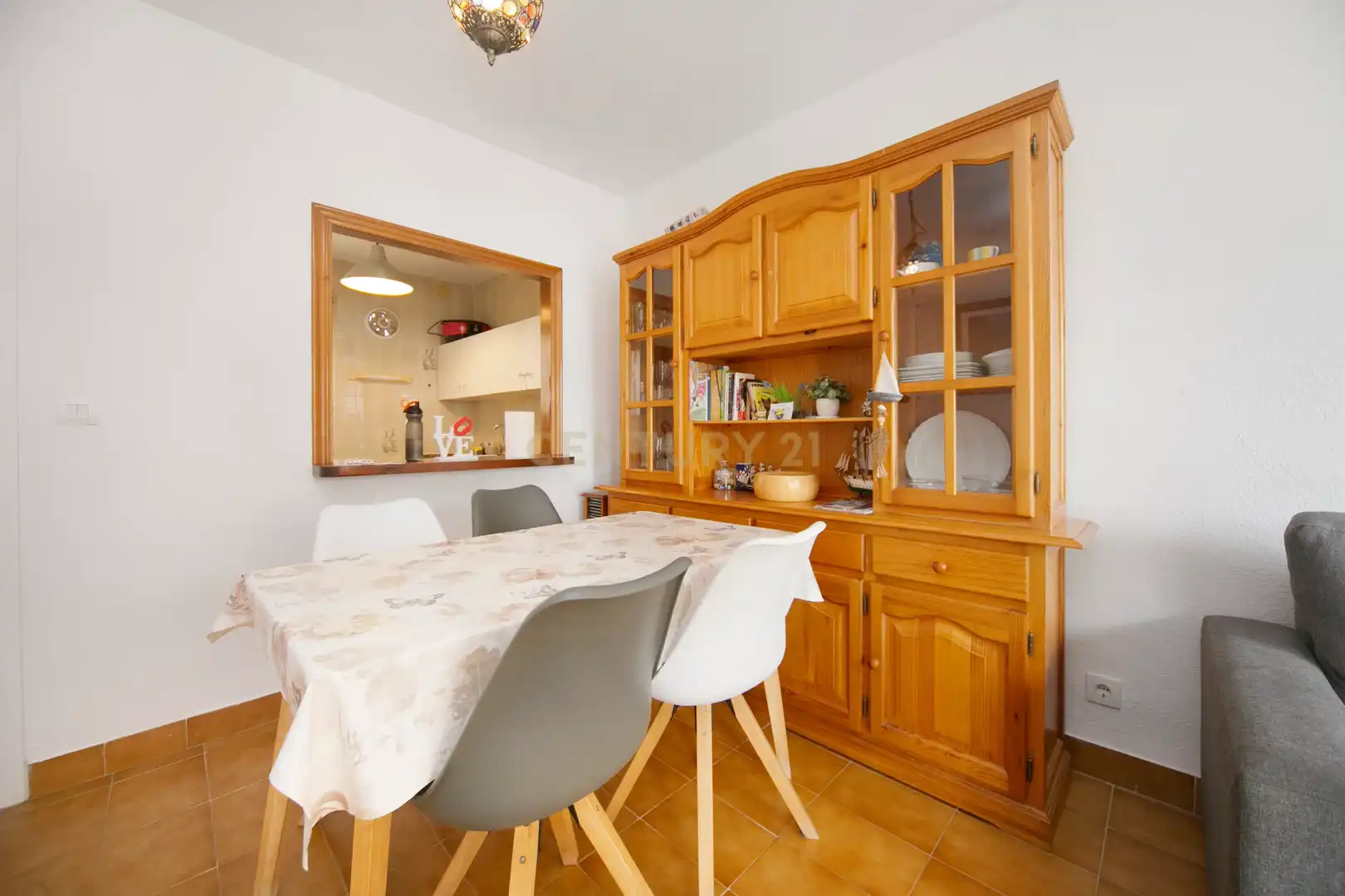 Menjador de Apartament de lloguer en Calpe / Calp amb Aire condicionat, Rentadora i Microones